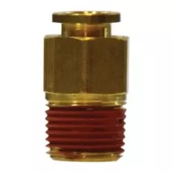Straight Connector 3/8 X 1/4 PUSH-IN X MIP ADAPTER Brass