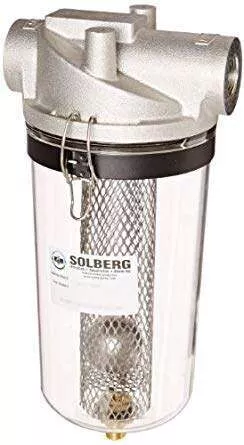 STS-150C Inlet Vacuum Filter T Style w/Polyester Element Liquid Separator w/Ball Float Technology & See Through Bucket