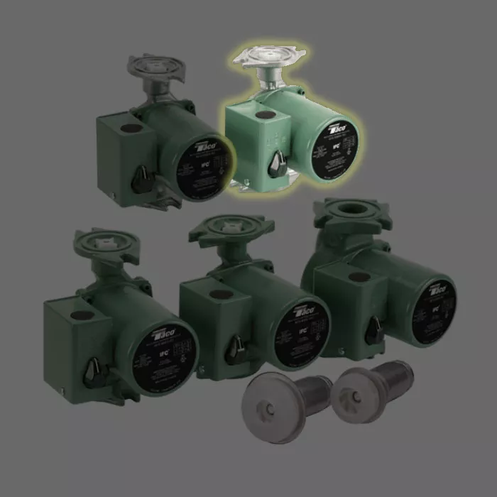 Taco 0015-MSSF3-IFC 3-Speed Cartridge Circulator with Integral Flow Check, Series 00, Stainless Steel Casing, Standard Flange End Connection, 18 gpm Flow Rate, 115 V, 1 Phase, Domestic