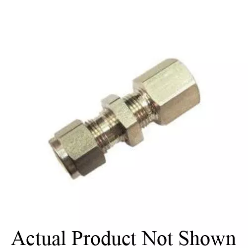 Tylok CBC-Lok SS-4-DBHFP-4 DBHFP Double Ferrule Bulkhead Female Pipe Connector, 1/4 in, Tube x FNPT, 316 Stainless Steel, Domestic