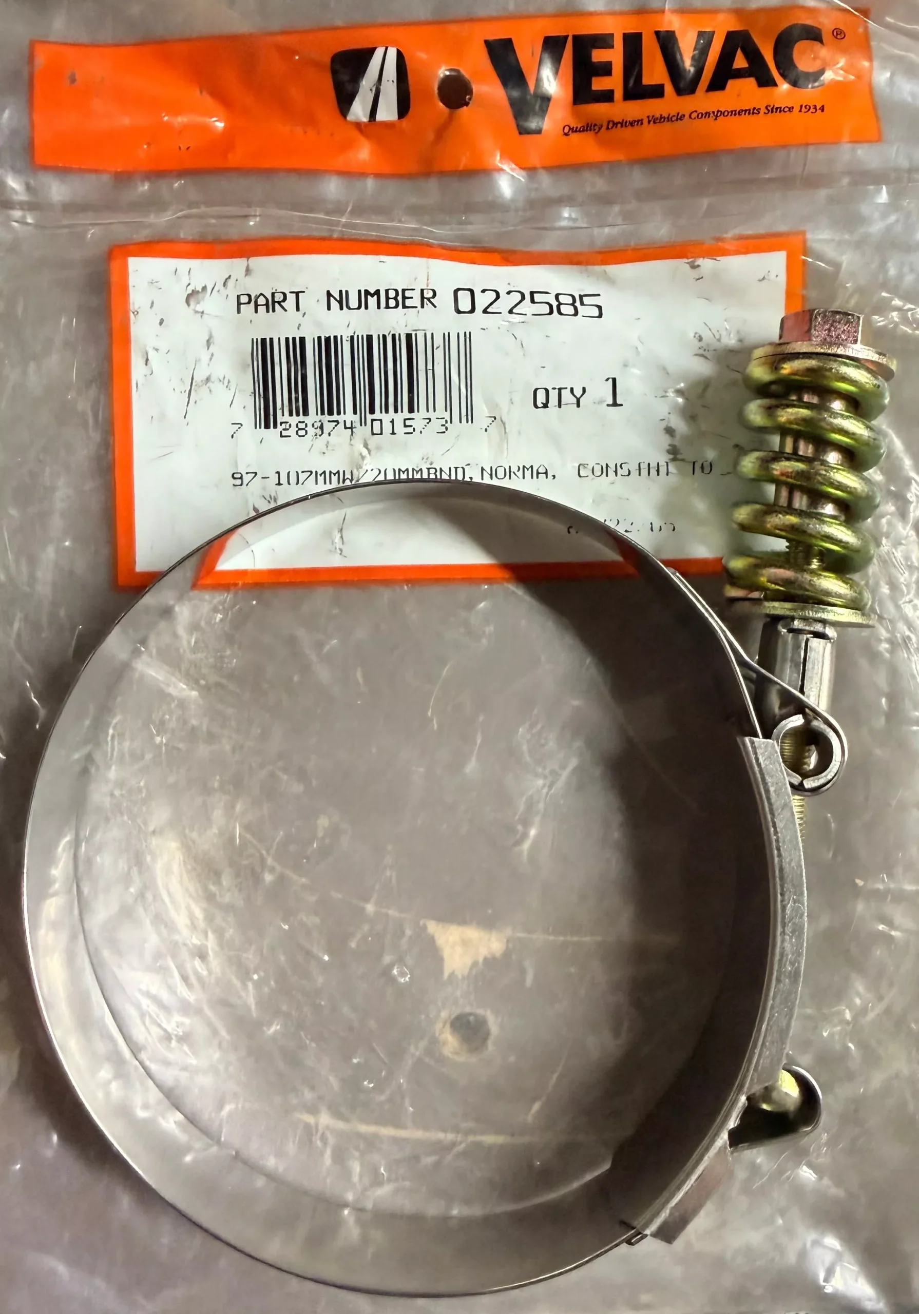 Velvac 022585 Spring T-Clamp