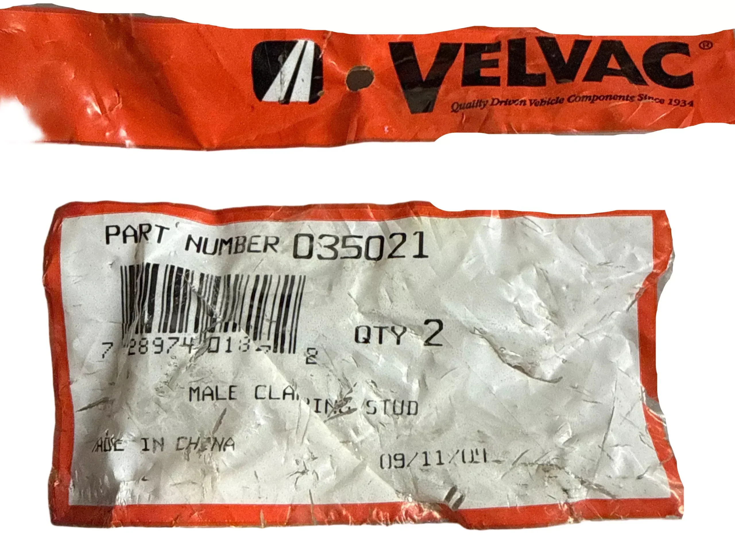Velvac 035021 Clamping Stud (Pack of 2)