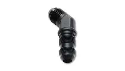 Vibrant -12AN Bulkhead Adapter 45 Degree Elbow Fitting - Anodized Black Only vib10605