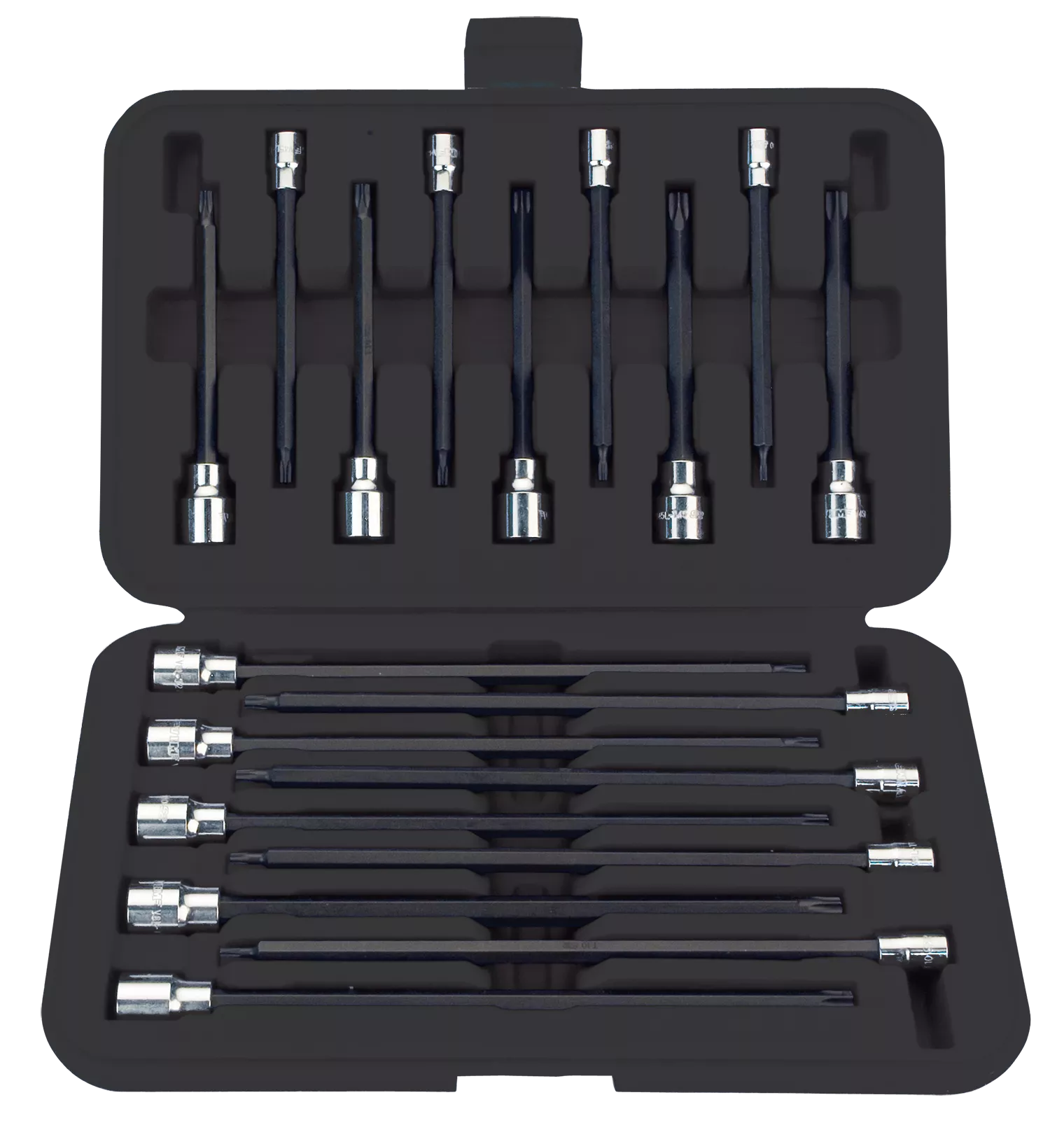 VIM Tools V458L | Long Torx Master Set, T10 thru T50, 18 Piece