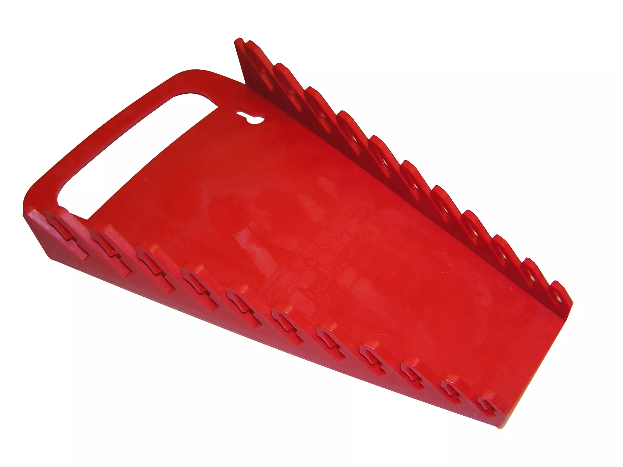 VIM Tools V513 | Wrench Gripper Rack, 11 Slots, Loop Handle, Tapered Sides