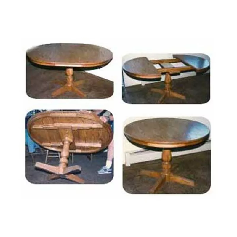 Woodworking Project Paper Plan to Build Round Pedestal Extension Table