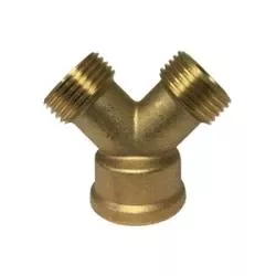 Wye Connector 3/4 GARDEN HOSEYCONNECTOR Brass