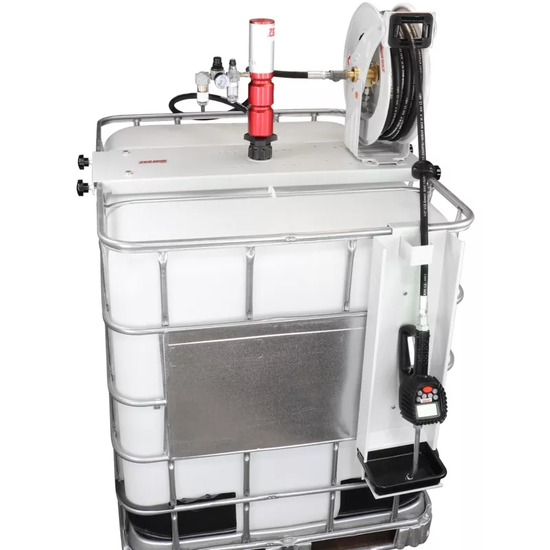 ZE1730PK-IBC-500 – 5:1 Premium Series Pump Kit IBC w/reel & preset meter