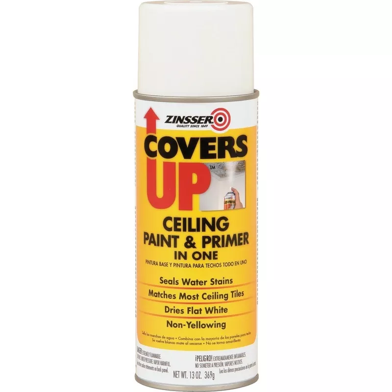 Zinnser 03688 Covers Up Stain Sealing Ceiling Paint, 13 Oz, White (Pack of 1)