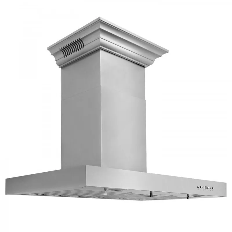 ZLINE 48″ Wall Range Hood, Built-in CrownSound Bluetooth Speakers, KECRN-BT-48 Stainless Steel
