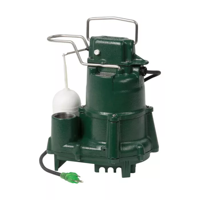 Zoeller 98-0001 Flow-Mate M98 Automatic Effluent/Dewatering Submersible Pump, 73 gpm Flow Rate, 1-1/2 in Outlet, 1 ph, 1/2 hp, Cast Iron