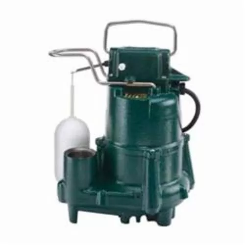 Zoeller 98-0002 Flow-Mate 98-0002 Single Seal Submersible Pump, Non-Automatic/Manual Operation, 72 gpm Flow Rate, 1-1/2 in NPT Outlet, 1 ph, 1/2 hp, Cast Iron