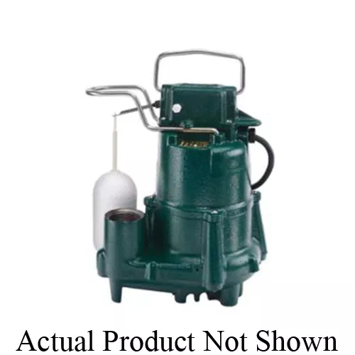 Zoeller 98-0003 D98 Automatic Submersible Pump With Single Seal, 72 gpm Flow Rate, 1-1/2 in NPT Outlet, 1 ph, 1/2 hp, Cast Iron, Domestic